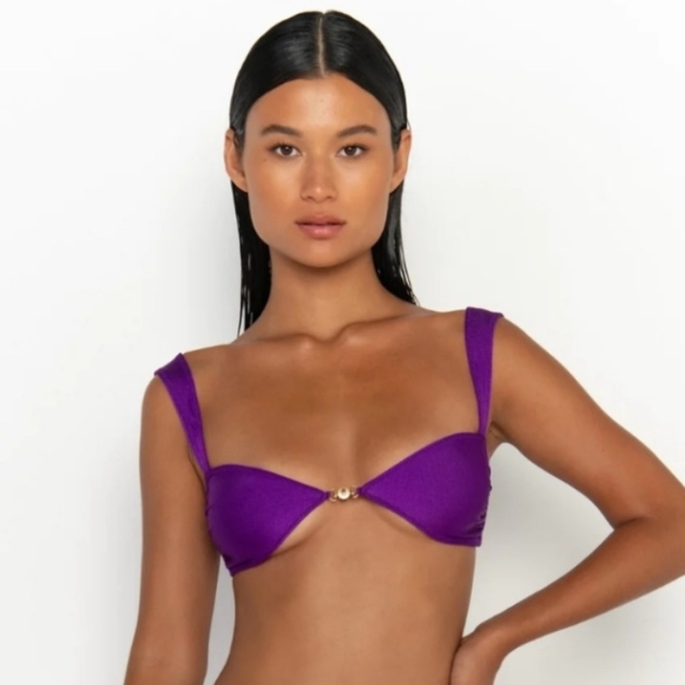 Sommer Swim Soriya Petunia Balconette Bikini Top festival Purple beach new